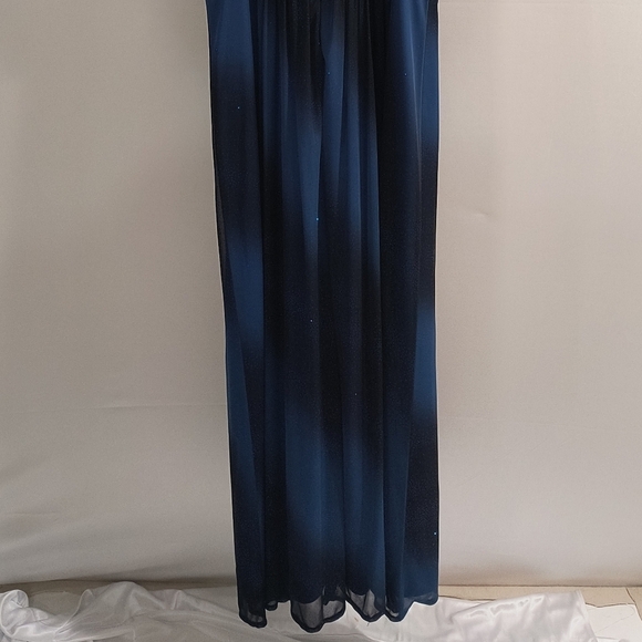 Dollar Women's Extra Large Blue Maxi Dress W/Scarf - Picture 6 of 10